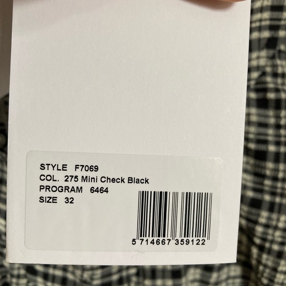 Ganni Ruched Seersucker Checked Mini Dress, EU 32 (NWT) - Picture 5 of 5